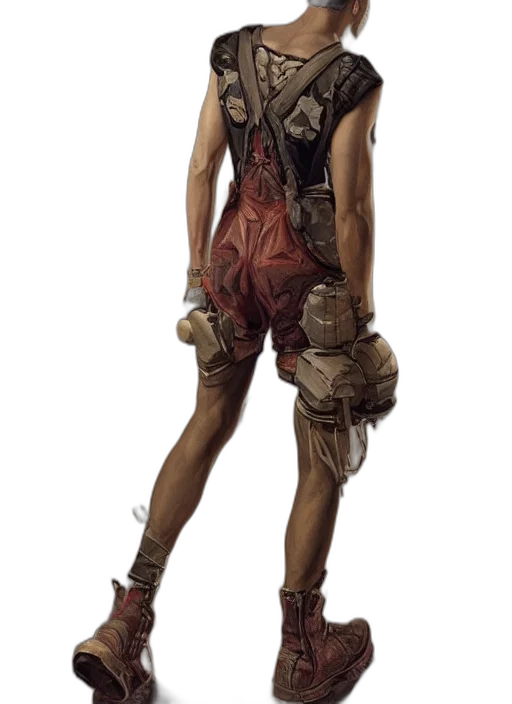 dress, weapon, robot, staff transparent PNG cut-out