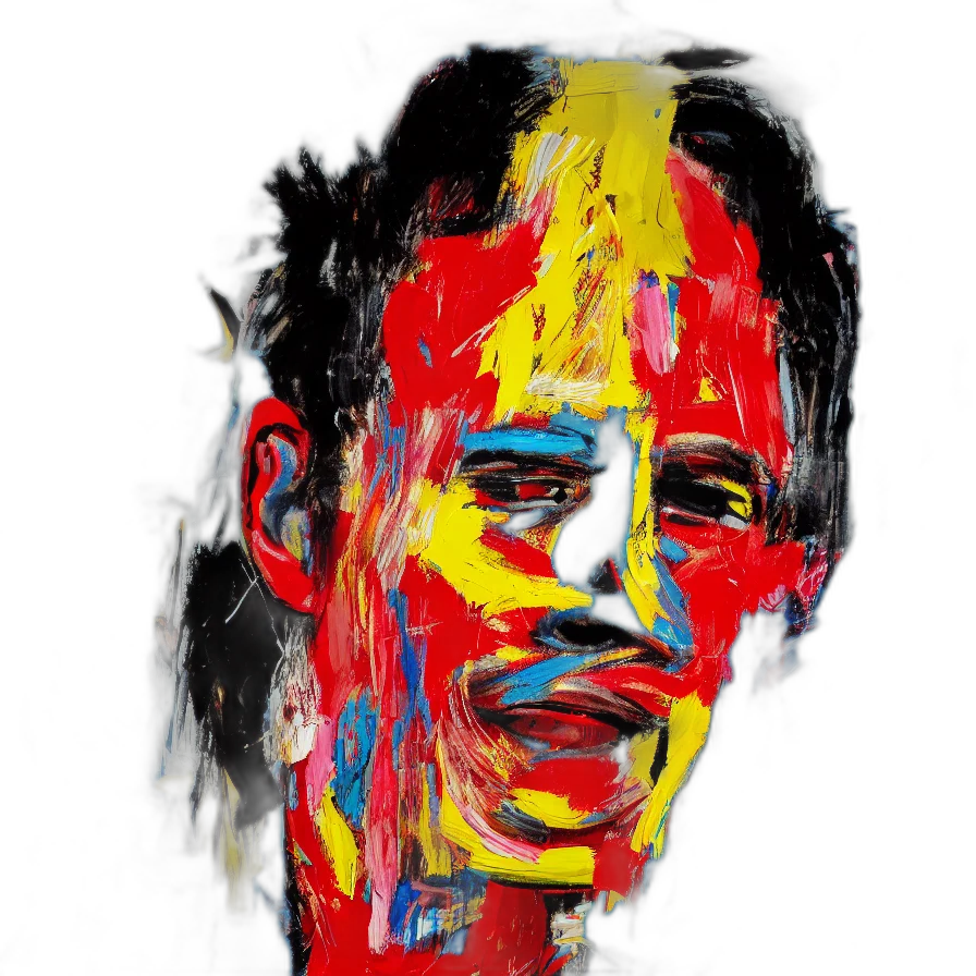 face, photorealistic, comic book art, oil painting transparent PNG cut-out