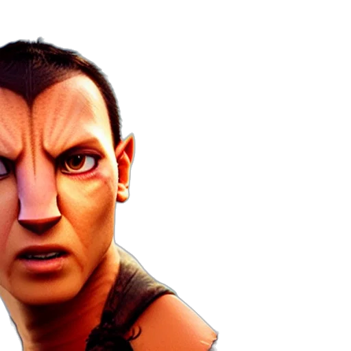 face, 3d render, photorealistic, concept art transparent PNG cut-out