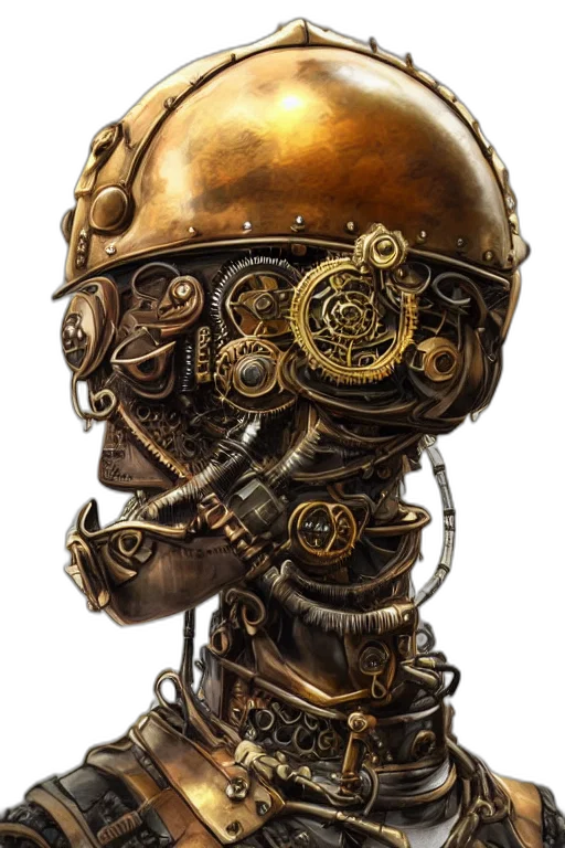 robot, mask, face, crown transparent PNG cut-out