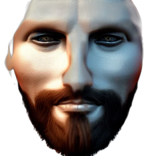 mask, face, 3d render, photorealistic transparent PNG cut-out