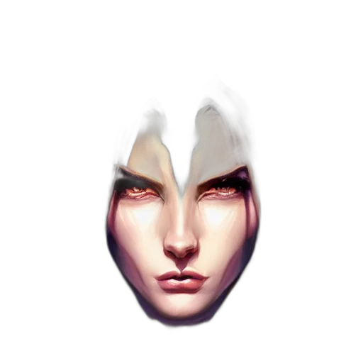 face, mask, hair, crown transparent PNG cut-out