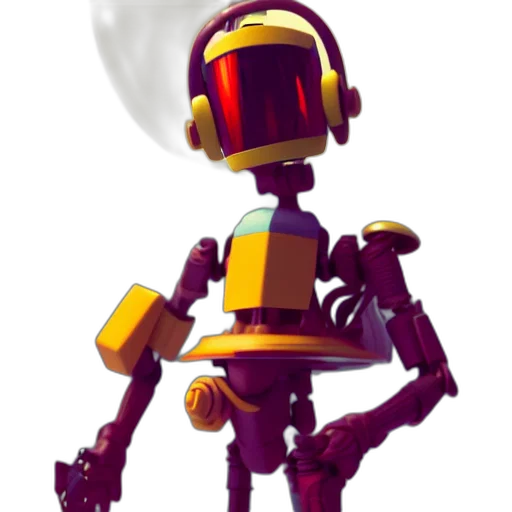 robot, staff, creature, weapon transparent PNG cut-out