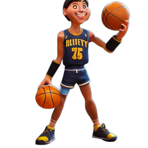 3d render, concept art, cartoon, photorealistic, steve, curry, basketball, player transparent PNG cut-out