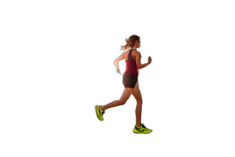 3d render, emma, watson, run, ultra, realistic, hdr, clear transparent PNG cut-out