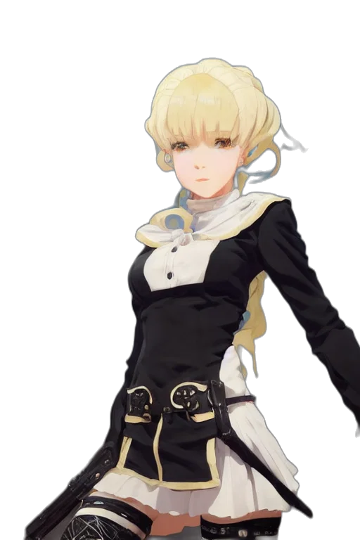 jacket, staff, dress, weapon transparent PNG cut-out