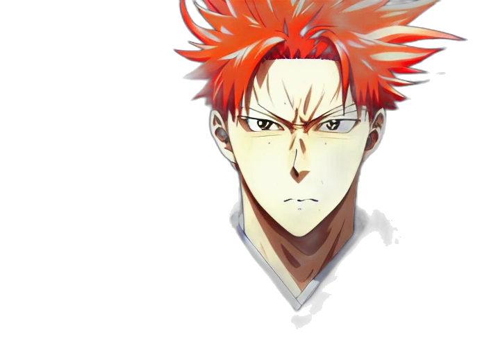anime, pixel art, photorealistic, concept art, red, portrait, man, flaming transparent PNG cut-out
