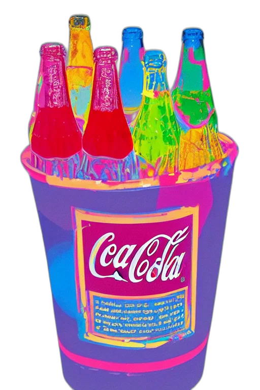 bottle, crown, food, weapon, vaporwave, 3d render, photorealistic, concept art transparent PNG cut-out