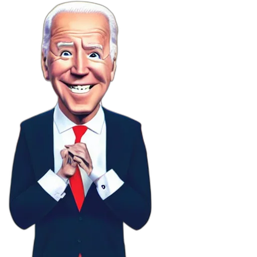 cartoon, joe, biden, charicature transparent PNG cut-out