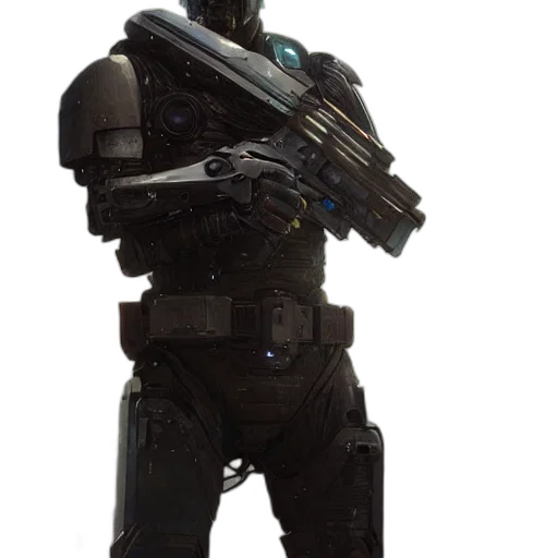 robot, weapon, staff, sword transparent PNG cut-out