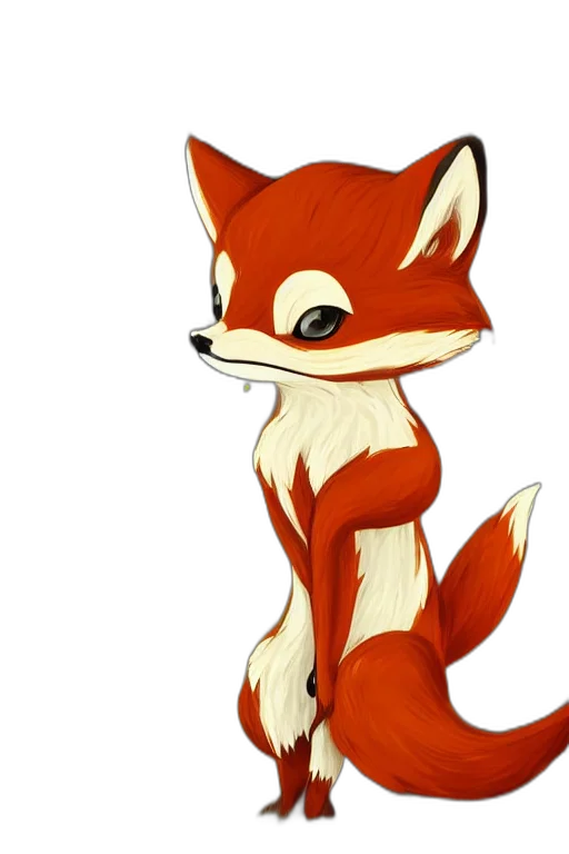 animal, staff, creature, concept art, 3d render, cartoon, fantasy art, red transparent PNG cut-out