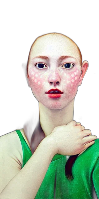 mask, face, photorealistic, 3d render, fantasy art, concept art, green, amazed transparent PNG cut-out