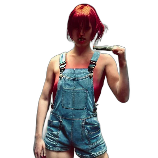 dress, weapon, creature, staff transparent PNG cut-out