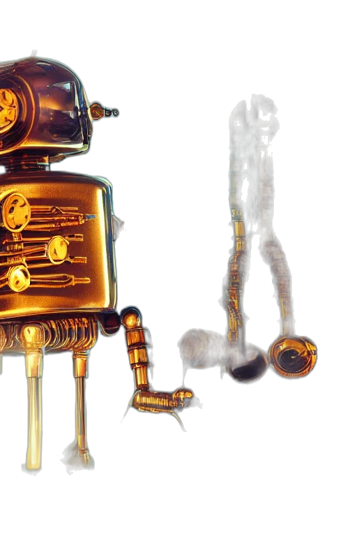 robot, staff, weapon, concept art, 3d render, photorealistic, cyberpunk, underwater transparent PNG cut-out