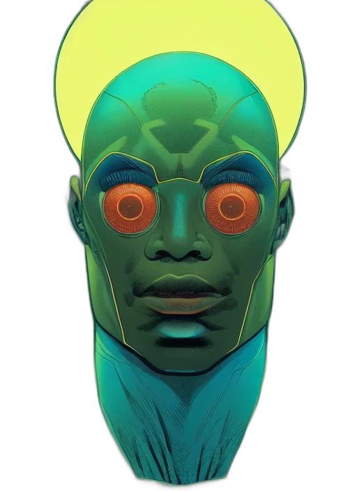 mask, face, robot, creature transparent PNG cut-out