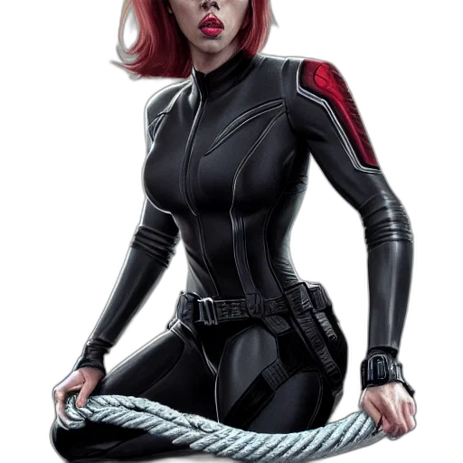 staff, comic book art, concept art, fantasy art, cartoon, red, scarlett, johansson transparent PNG cut-out