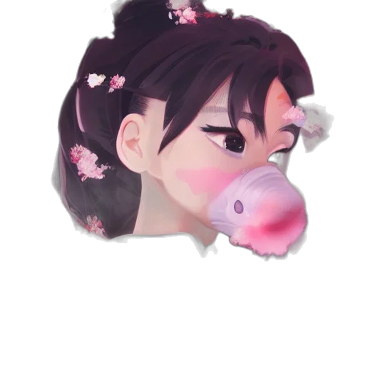 face, mask, watercolor, photorealistic transparent PNG cut-out