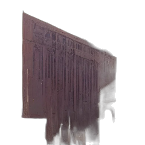 furniture, building, face, crown, 3d render, photorealistic, concept art, vaporwave transparent PNG cut-out