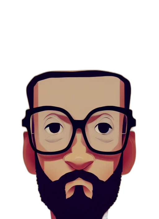face, staff, robot, mask, cartoon, pixel art, comic book art, concept art transparent PNG cut-out