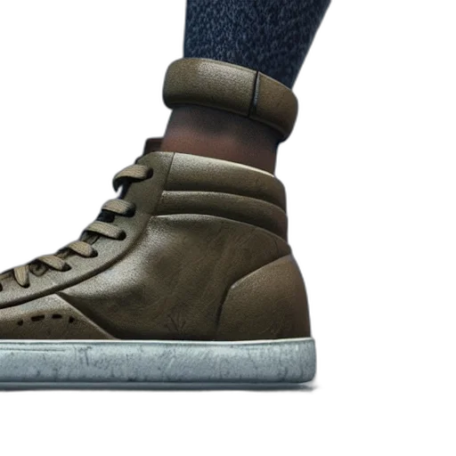 shoes, 3d render, photorealistic, concept art transparent PNG cut-out