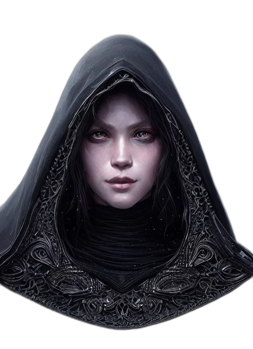 face, mask, staff, fantasy art transparent PNG cut-out
