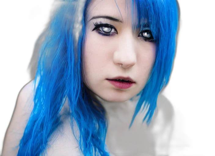 face, hair, robot, creature transparent PNG cut-out