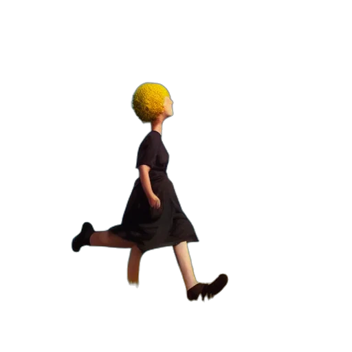 dress, staff, hat, umbrella transparent PNG cut-out