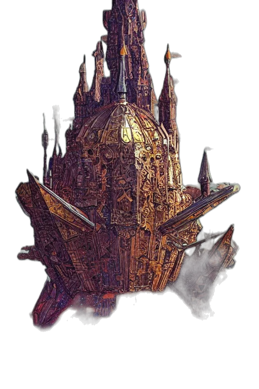 crown, building, mask, dragon transparent PNG cut-out