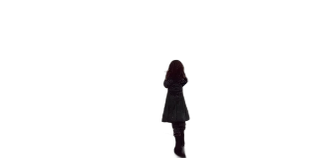 dress, jacket, umbrella, staff transparent PNG cut-out