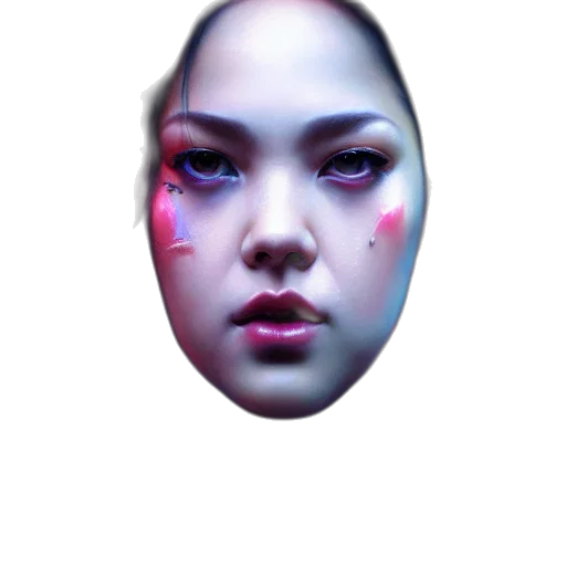 face, mask, robot, creature transparent PNG cut-out