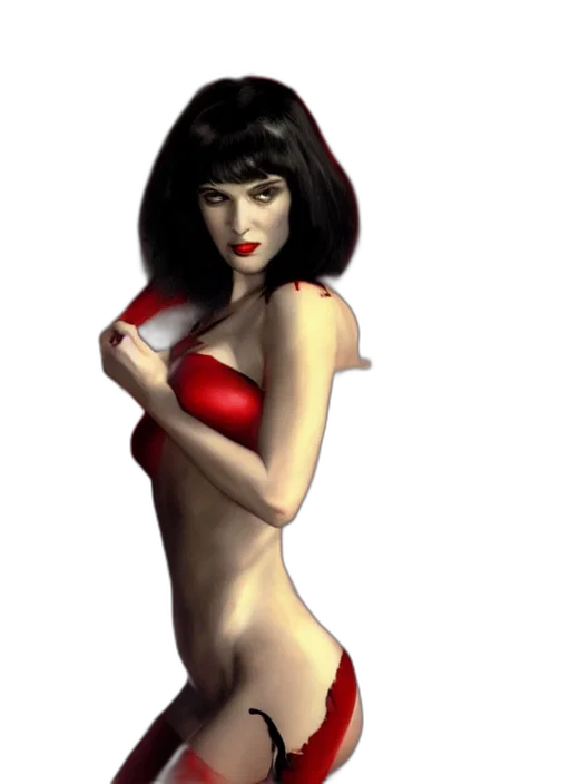 dress, concept art, 3d render, photorealistic, pixel art, red, winona, ryder transparent PNG cut-out