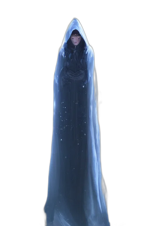 dress, staff, jacket, creature, concept art, fantasy art, 3d render, cyberpunk transparent PNG cut-out
