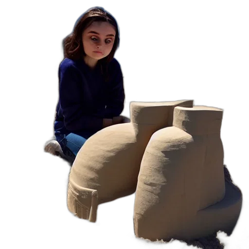 furniture, creature, face, jacket transparent PNG cut-out