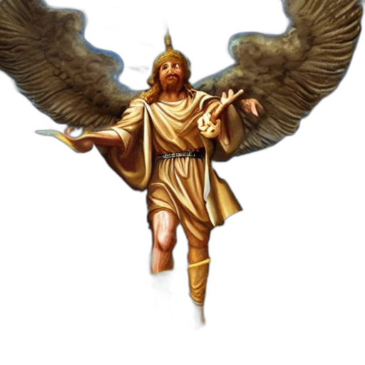 staff, fantasy art, concept art, pixel art, 3d render, golden, biblical, angel transparent PNG cut-out