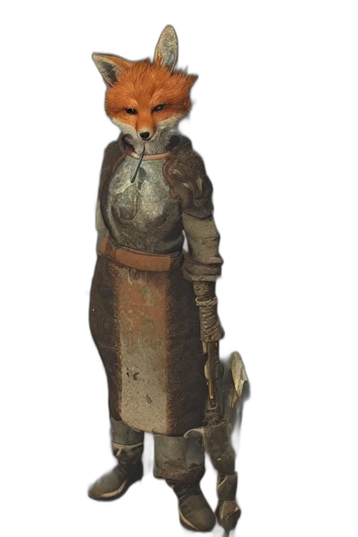 staff, mask, robot, animal, concept art, 3d render, fantasy art, watercolor transparent PNG cut-out