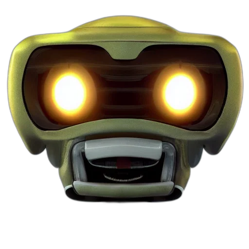 robot, face, mask, creature transparent PNG cut-out