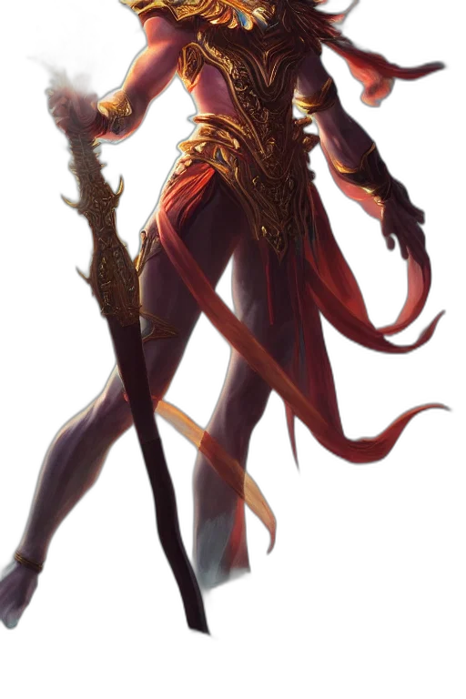 staff, dragon, creature, concept art transparent PNG cut-out