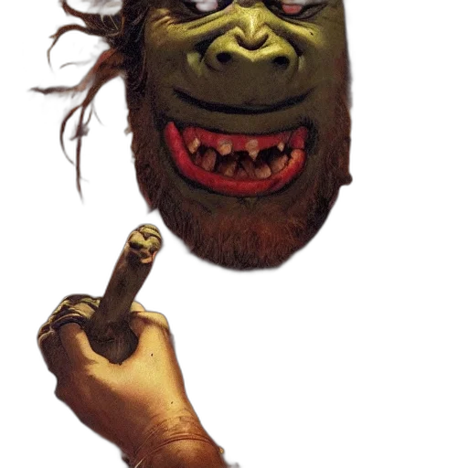 mask, face, staff, creature transparent PNG cut-out