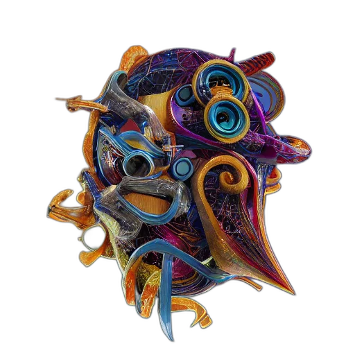 mask, jewelry, crown, robot transparent PNG cut-out