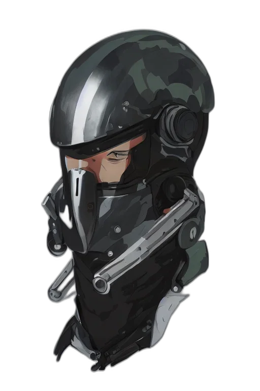mask, robot, face, jacket transparent PNG cut-out