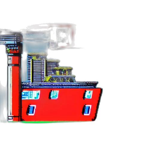building, 3d render, pixel art, concept art, photorealistic, nes, videogame, spaceship transparent PNG cut-out
