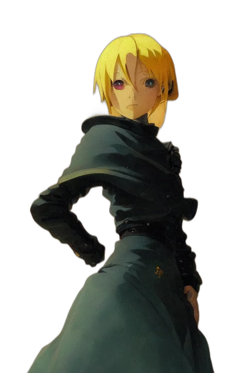 dress, staff, jacket, weapon transparent PNG cut-out