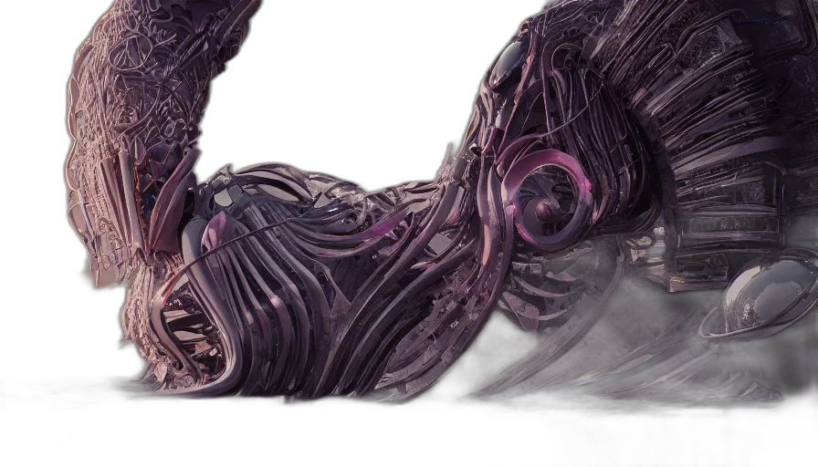 creature, mask, hair, shoes, concept art, fantasy art, 3d render, photorealistic transparent PNG cut-out