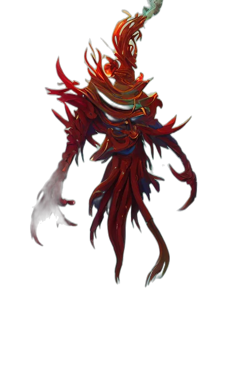 creature, staff, mask, dragon transparent PNG cut-out