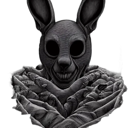 mask, creature, animal, face, fantasy art, concept art, photorealistic, 3d render transparent PNG cut-out