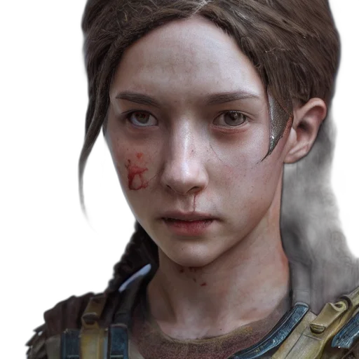 face, staff, concept art, photorealistic, fantasy art, 3d render, portrait, girl transparent PNG cut-out