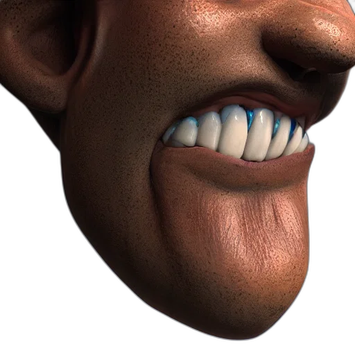 face, mask, creature, animal, 3d render, photorealistic, concept art, cartoon transparent PNG cut-out