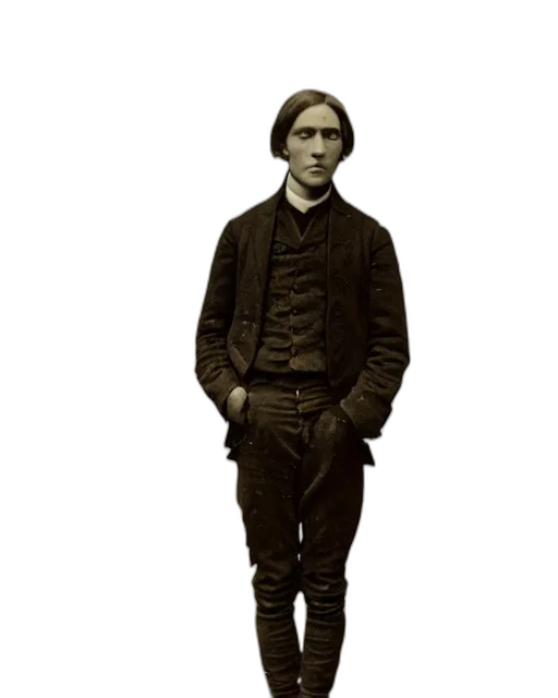 staff, jacket, face, animal, pixel art, concept art, photorealistic, tintype transparent PNG cut-out