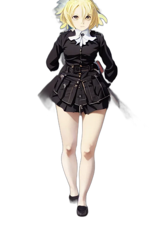 dress, jacket, staff, weapon transparent PNG cut-out