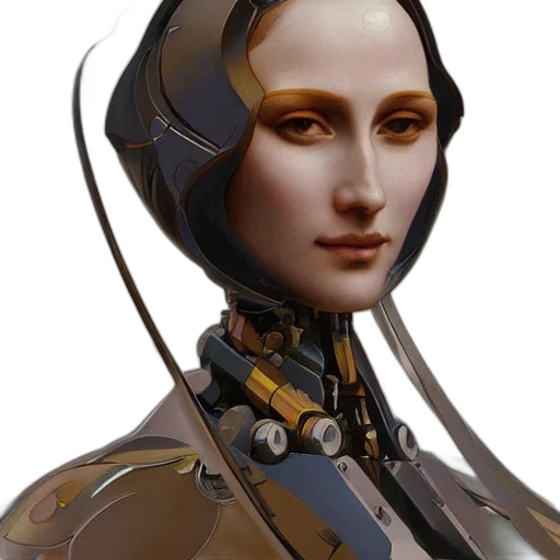 robot, face, cyberpunk, concept art transparent PNG cut-out